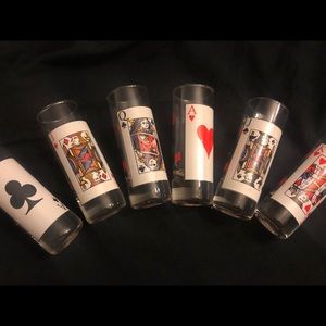 6 Black Jack Shot Glasses Bundle See Pic